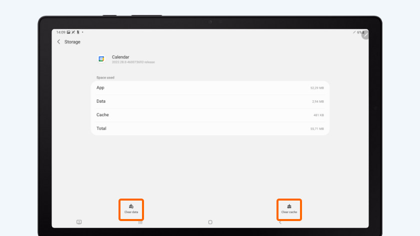 Delete app cache