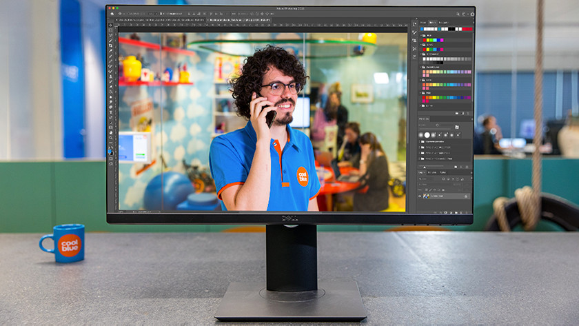 Écran PC graphique avec Photoshop
