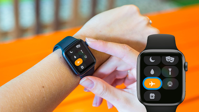 Apple Watch in 'Vliegtuig' modus