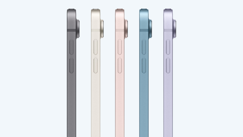 Apple iPad Air (2022) couleurs vues de côté