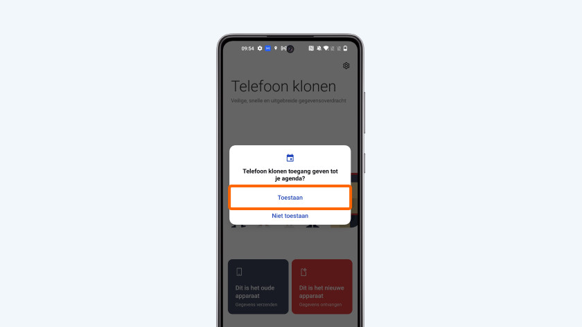 OnePlus telefoon klonen toegang toestemming