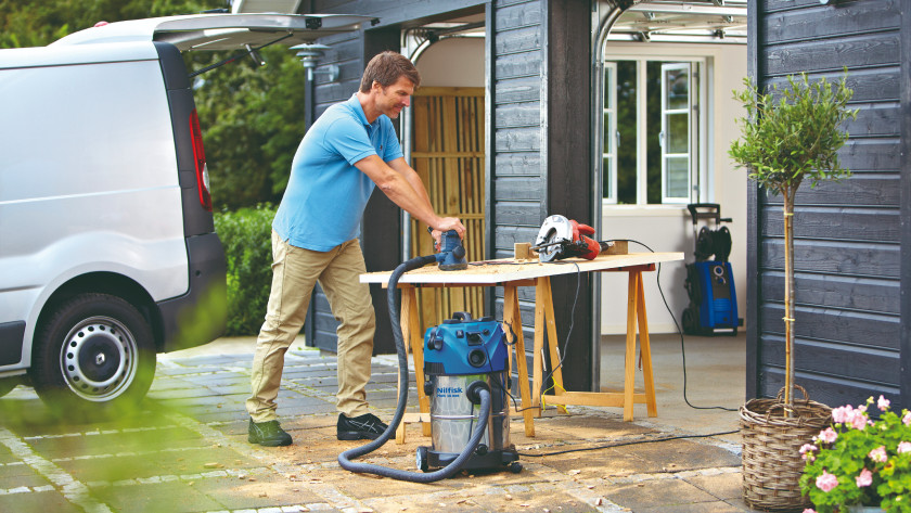 Utilisation de l'aspirateur de chantier