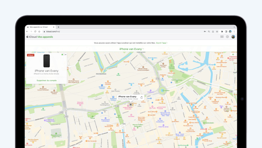 comment mettre sa localisation sur apple