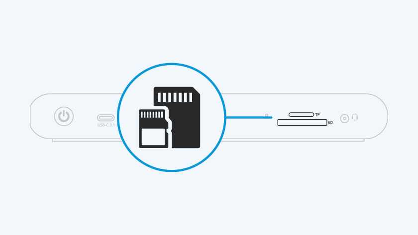 SD of micro SD aansluiten