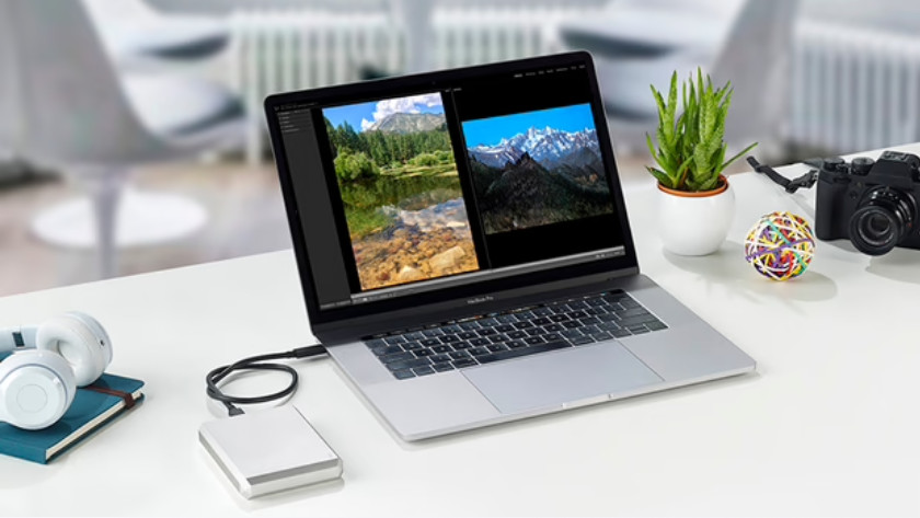 MacBook met extern geheugen