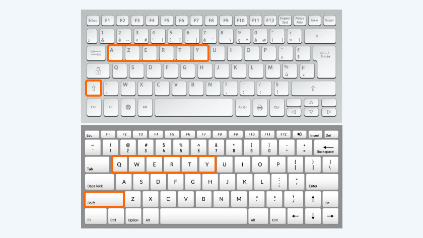 What's the difference between a laptop with a QWERTY and AZERTY keyboard? - - anything smile