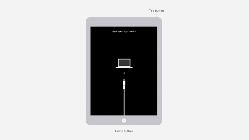 iPad avec bouton principal