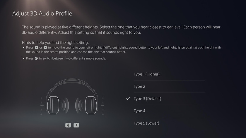 Change the 3D audio profile