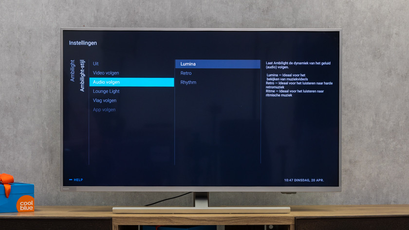 Philips Ambilight audio volgen