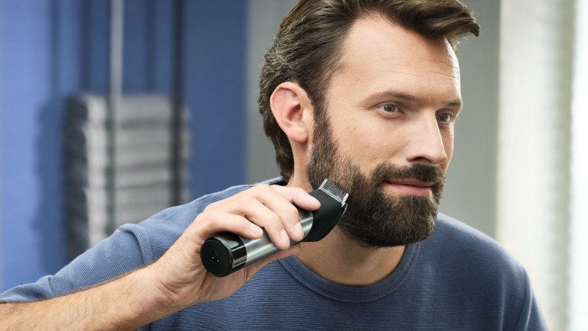 Longueur de coupe mi-longue de la barbe