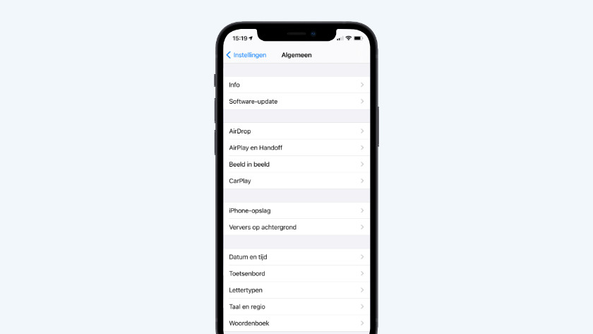 Software update iOS installeren