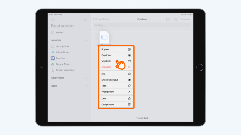 iCloud Drive bestanden verplaatsen