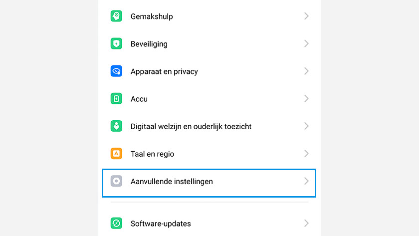 Aanvullende instellingen