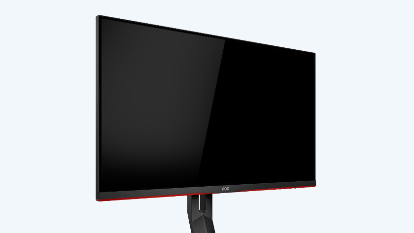 Flat screen of the 27-inch AOC gaming monitor