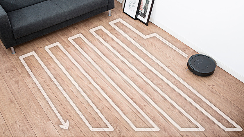 parcours de nettoyage systématique aspirateur-robot