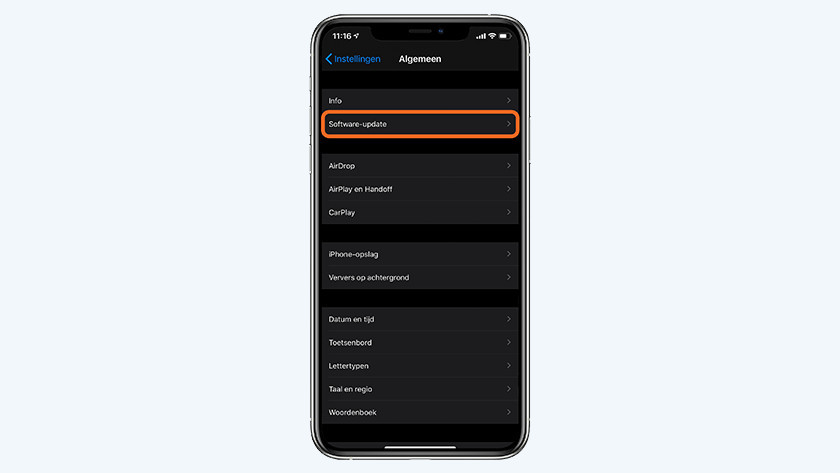 Choose 'Software Update'