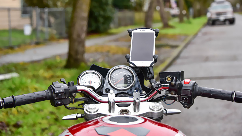 Phone mount motorcycle