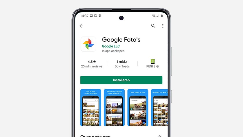 Google foto's back up