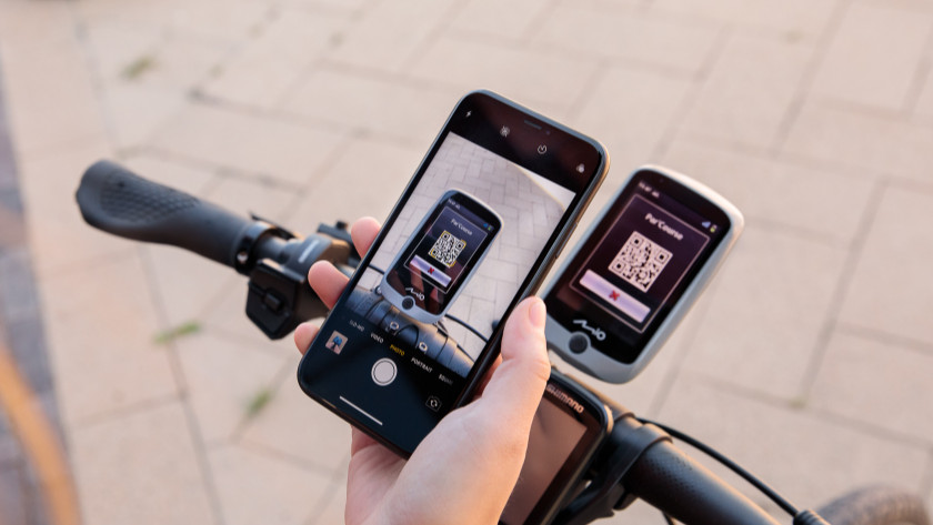 Fonction NeverMiss lecture de QR-code du Mio Cyclo Discover