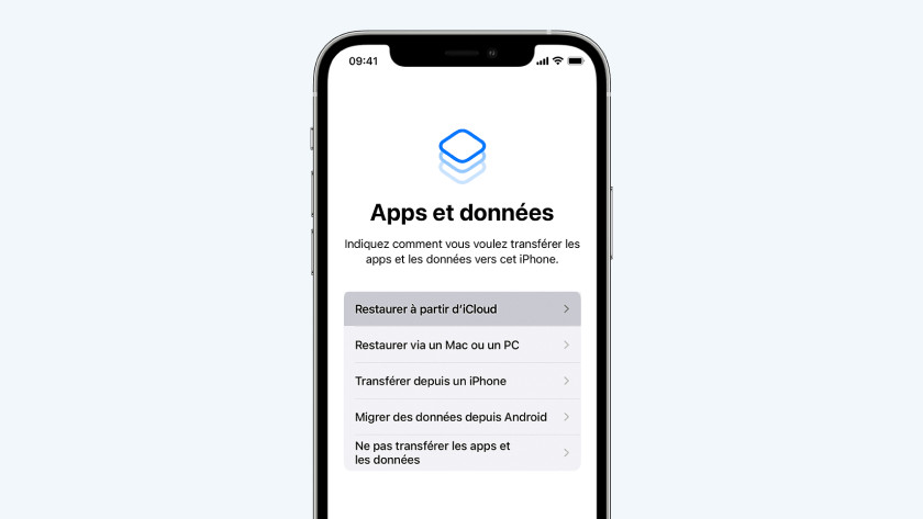 Transférer une sauvegarde iCloud