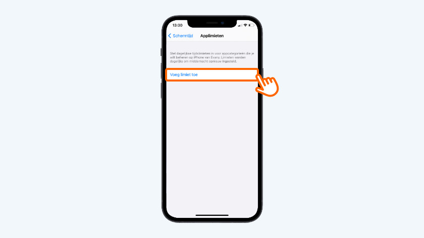 Tik op 'Voeg limiet toe'