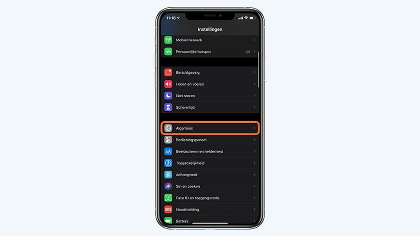Appuyez sur « Général »