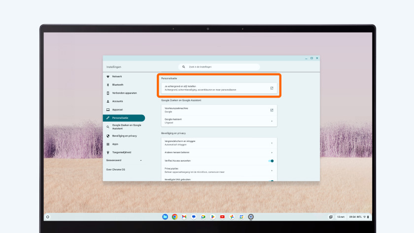 Instellingen Chromebook