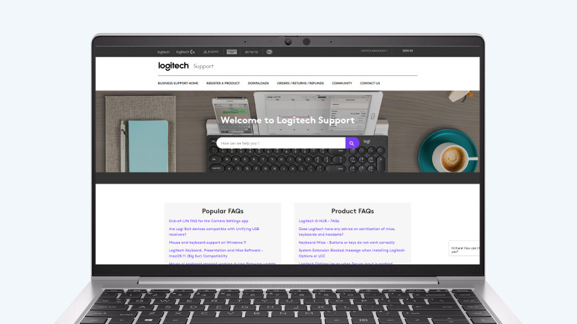 Go to the Logitech website