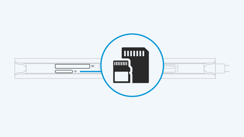 Micro SD of SD kaart aansluiten