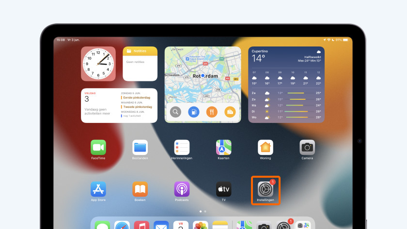 Instellingen app