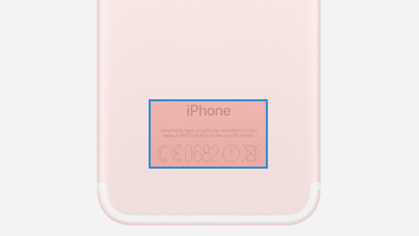 Numéro de modèle de l'iPhone au dos