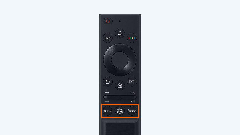 Boutons pour les applis de streaming