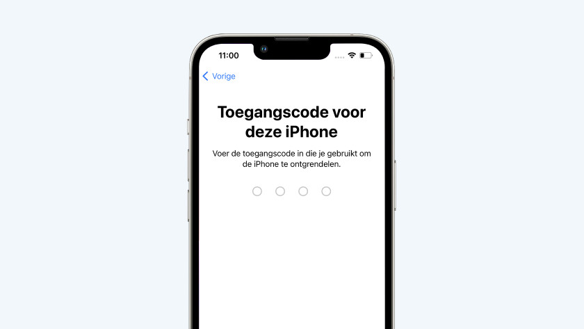 Voer je toegangscode in