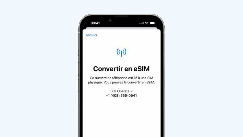 Transférer une eSim dans un iPhone