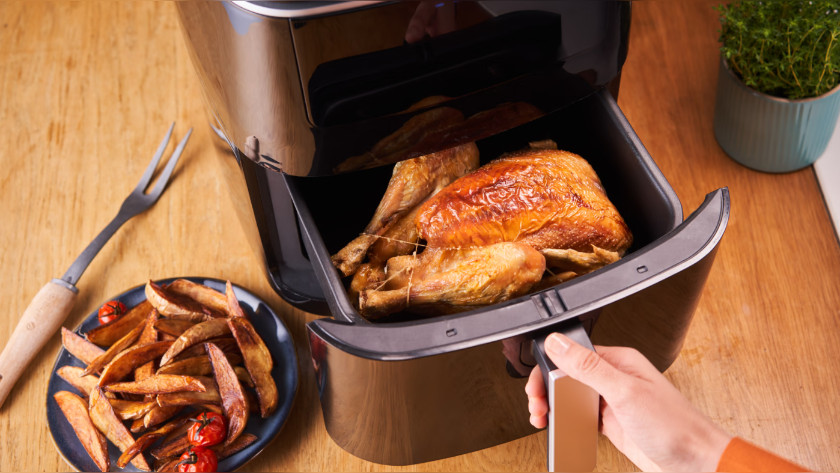 un poulet entier dans l'airfryer