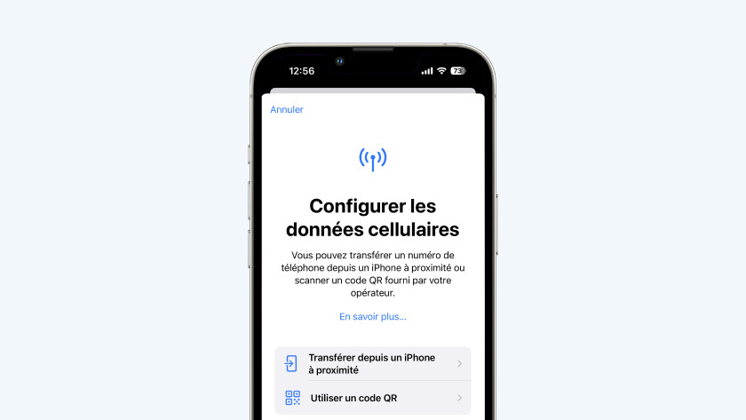 Installer une eSim dans un iPhone par la suite