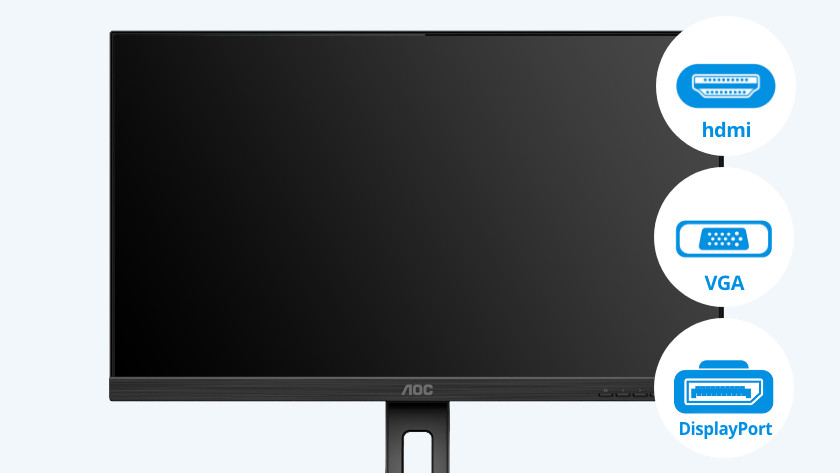 Aansluitingen van de AOC Q24P2Q