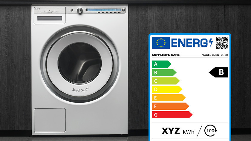 Energy label washing machine