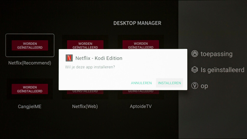 Installer Netflix dans Desktop Manager