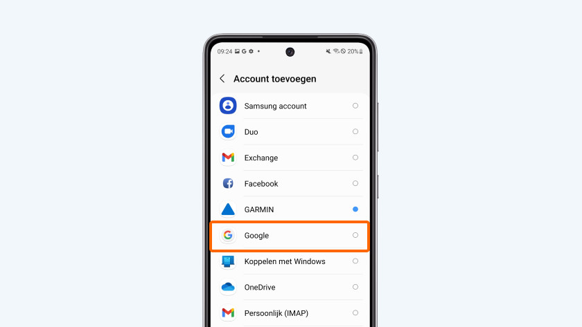 Google account toevoegen