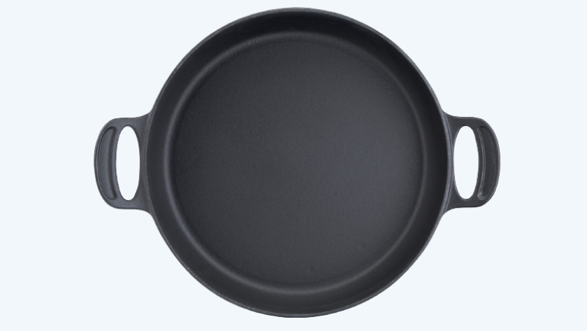 Pan with cast-iron coating