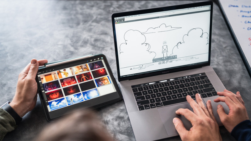 Conception graphique sur MacBook et iPad