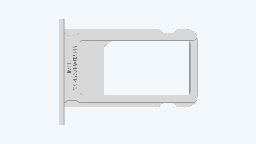 Numéro IMEI sur support de carte SIM