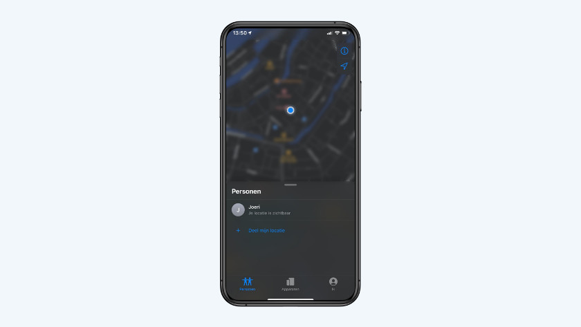 De locatie vind je terug in het 'Personen' overzicht