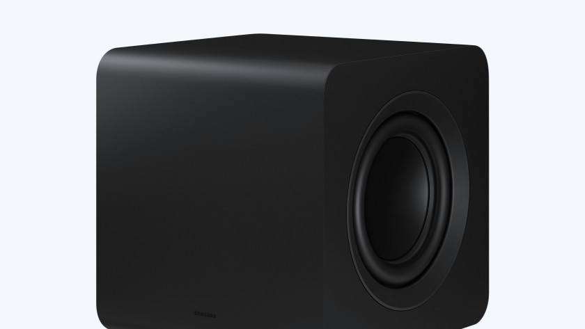 Draadloze subwoofer van de Samsung HW-S800D.