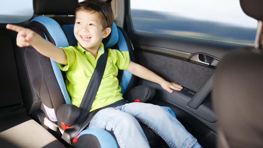 Booster seat seat belt