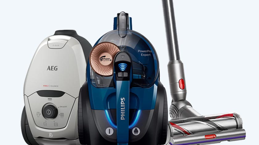 AEG, Philips, and Dyson vacuums