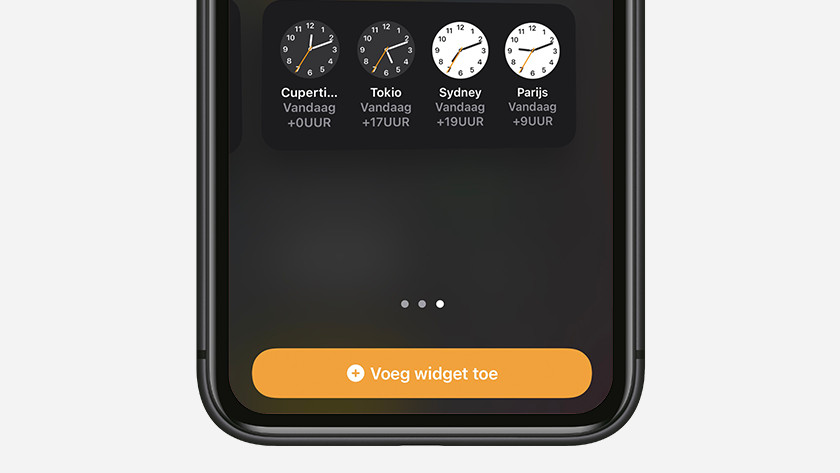 Choisissez une taille et cliquez sur « Ajouter un widget »