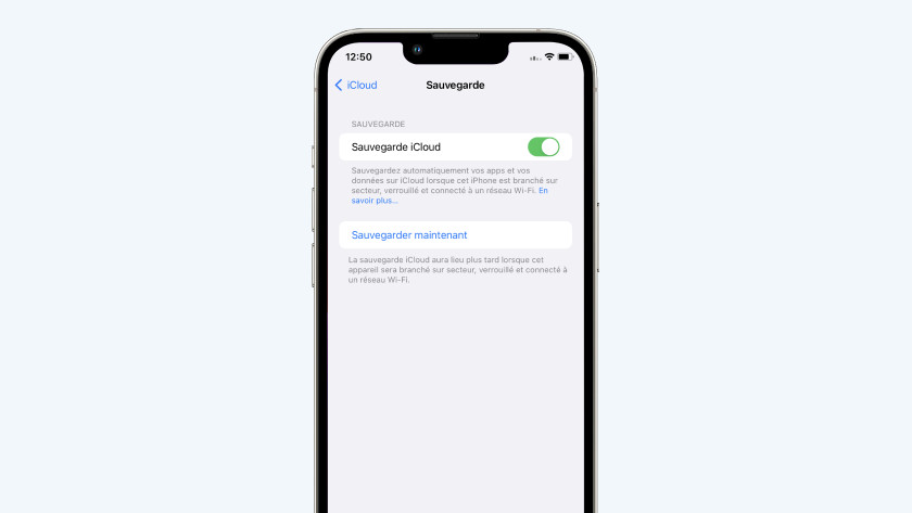 Faire une sauvegarde iCloud