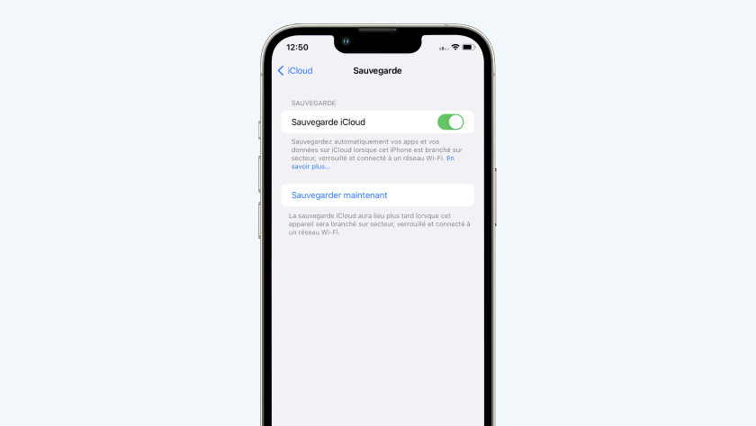 Faire une sauvegarde iCloud